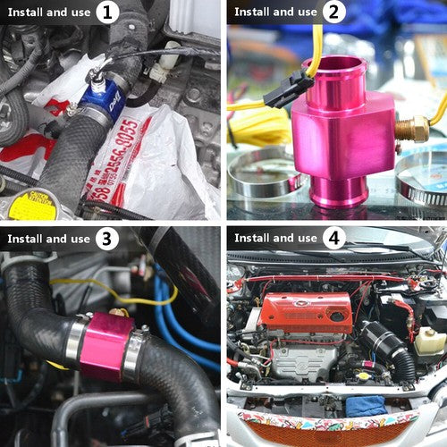 Solid Spare 28mm Car Water Temp Temperature Joint Pipe Sensor Gauge Radiator Hose Adapter 28