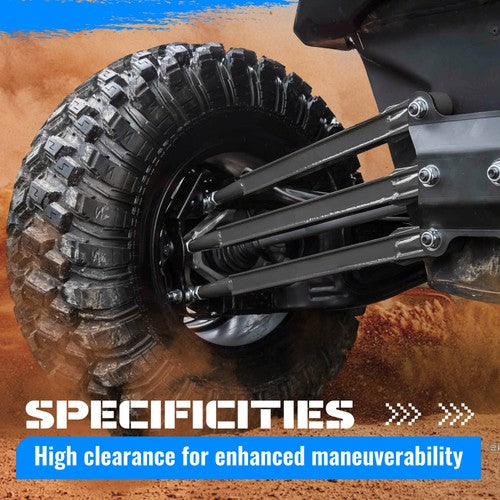 Solid Spare Steel Boxed Rear Radius Arms For Can-Am Maverick X3 2017+ 64" Body Powder Coated