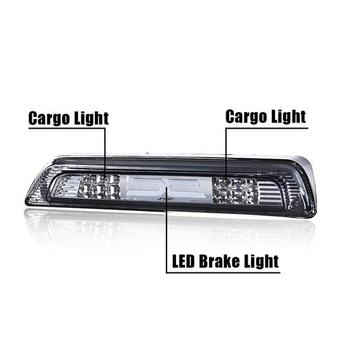 Solid Spare Fit For 2007-2018 Toyota Tundra LED Rear Smoked Third 3rd Brake Light Cargo Lamp