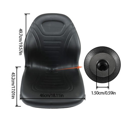 Solid Spare Seat Fits For John Deere Skid Steer 240 250 315 328D 332 7775 ETC - Black