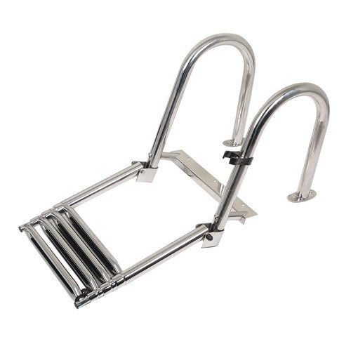 Solid Spare Telescoping Boat Ladder Foldable Premium Stainless Steel 4 Step Stainless Steel