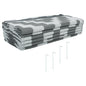 Solid Spare Gray & White 9x12FT Waterproof Plastic Straw Rug For Camping Outdoor Carpet