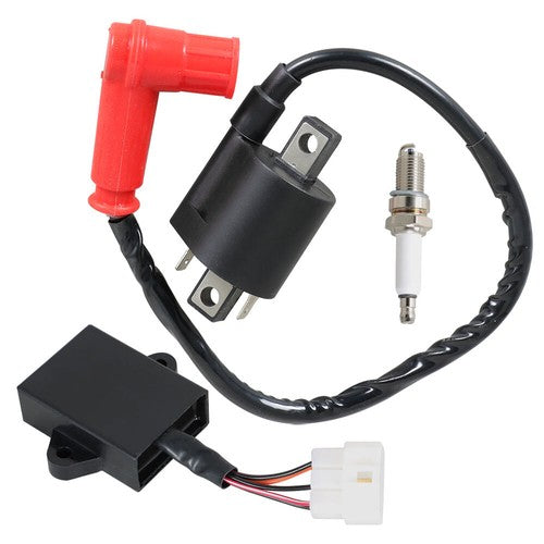 Solid Spare Ignition Coil Ignitor CDI Box & Spark Plug For Yamaha G9 Gas Golf Cart 1990-1995