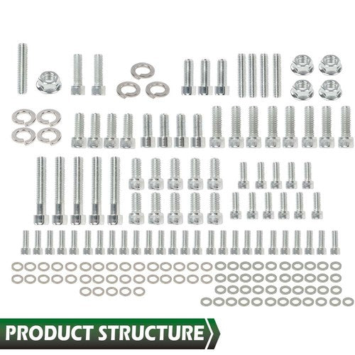 Solid Spare Fit For Chevy 283 305 327 350 400 Sb Small Block Iron Engine Bolt Kit