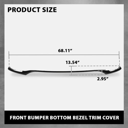 Solid Spare Fit For 2021-2024 Toyota Camry SE XSE Front Lower Grille Trim Molding Black