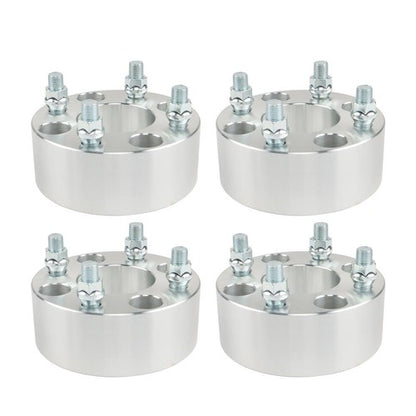 Solid Spare Wheel Spacers 2" 50mm 4x101.6mm Hub Bore 62mm Thread Size 1/2"x20 Silver 4Pcs US
