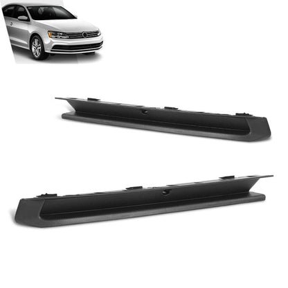 Solid Spare Front Left+Right Bumper Trim Fit For 15-18 Volkswagen Jetta w/ Fog Light Hole