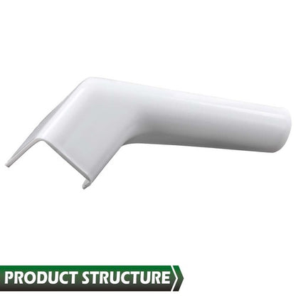 Solid Spare 4pcs RV Camper Rain Gutter Spout Extensions Long Version Left and Right White