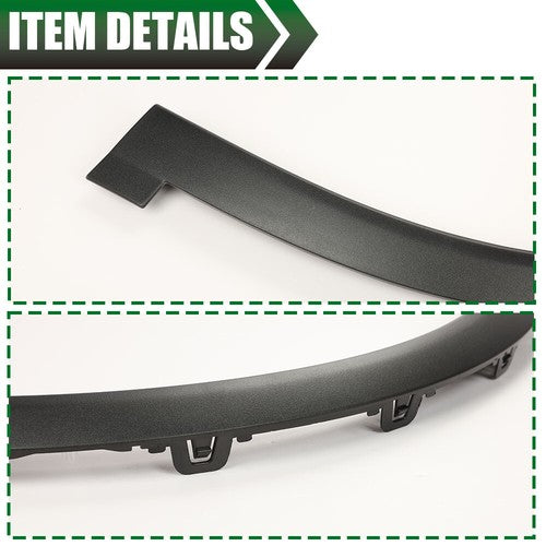 Solid Spare Fit For 16-21 Tesla Model X Front Left & Right Fender Flare Wheel Arch Molding