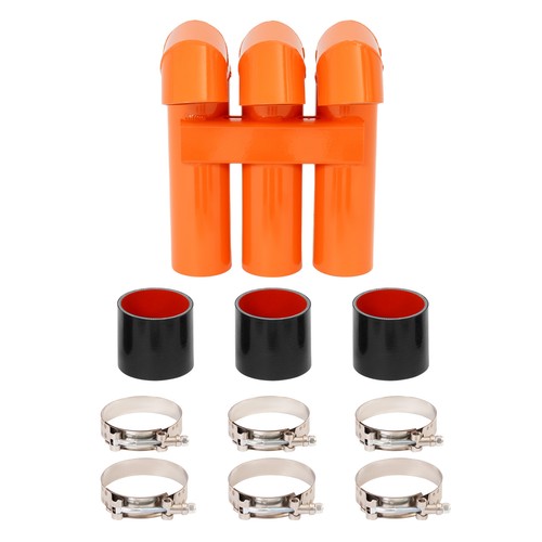 Solid Spare For 2016-2024 Polaris Sportsman Highlifter 3" Aluminum Orange Snorkel Riser Kit