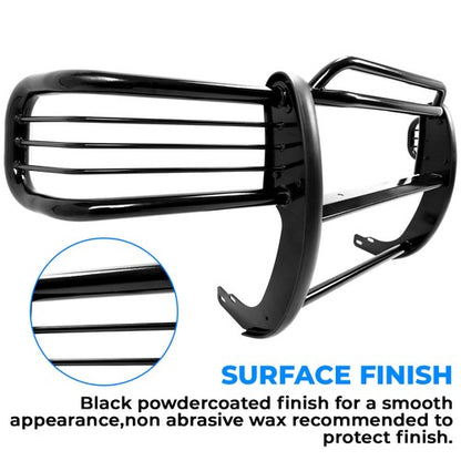 Solid Spare For Isuzu Rodeo Amigo 1998-2004 Bull Bar Grille Guard Black Steel Power Coated
