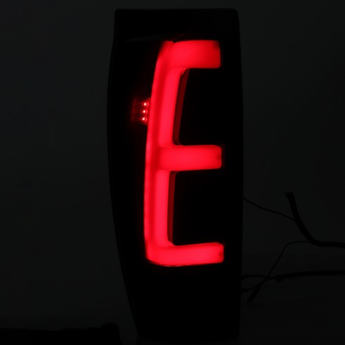Solid Spare For 2002-06 Chevy Avalanche 1500 2500 LED Tube Bar Black Smoked Tail Lights Pair