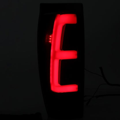 Solid Spare For 2002-06 Chevy Avalanche 1500 2500 LED Tube Bar Black Smoked Tail Lights Pair