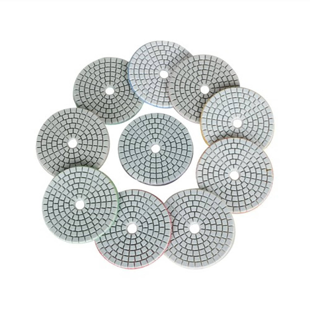 Solid Spare Diamond Polishing Pads 3 inch Wet/Dry 10 Piece Set Granite Stone Concrete Marble