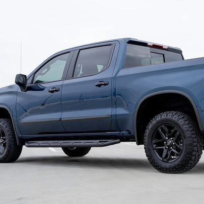 Solid Spare 4pcs Body Side Molding Trim Black Fit For 19-22 Chevy Silverado 1500 Crew Cab