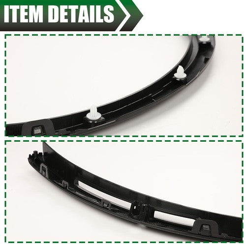 Solid Spare Fit For 16-21 Tesla Model X Front Left & Right Fender Flare Wheel Arch Molding