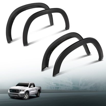 Solid Spare Factory Style Fender Flares w/ Mud Guard Fit For 19-24 Dodge Ram 1500 Smooth