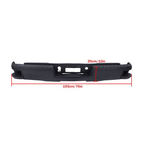 Solid Spare Suitable For Chevy Silverado 1500 2014-2018 Rear Bumper Face Bar Black Durable