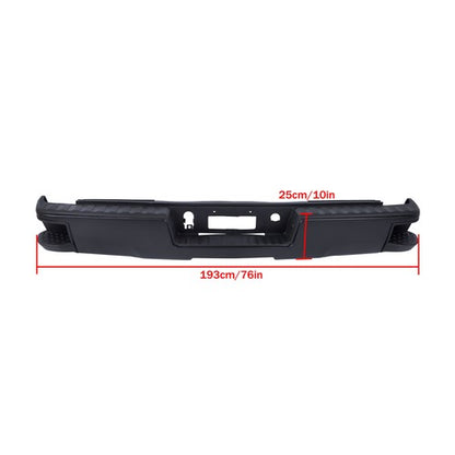 Solid Spare Suitable For Chevy Silverado 1500 2014-2018 Rear Bumper Face Bar Black Durable