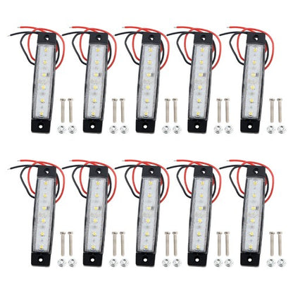 Solid Spare 10× Marine Boat 12V-24V 6 LED Lamp White Waterproof Light Stern Transom Lights