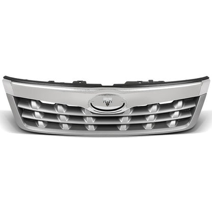 Solid Spare Fit For 2011-2013 Subaru Forester Front Bumper Upper Grille Assembly Silver