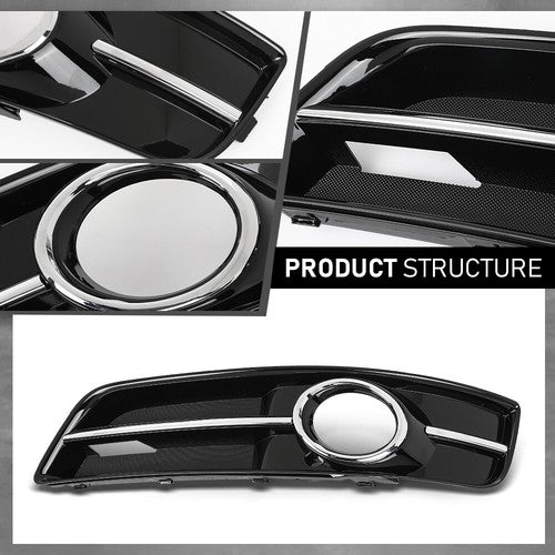 Solid Spare Fit For 2010 2011 2012 2013 Audi A3 Fog Light Bezel Lamp Trim Left+Right Side