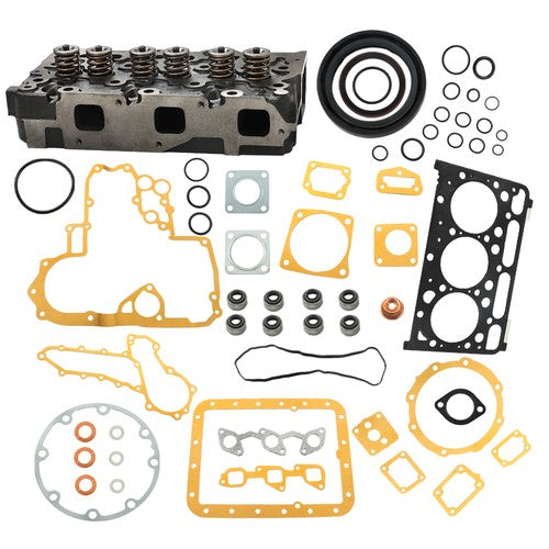 Solid Spare NEW For Kubota D1703 Engine Bobcat 238 325 Excavator Complete Cylinder Head Assy