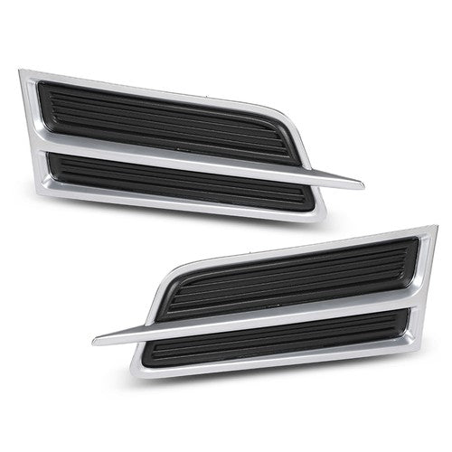 Solid Spare Fit For 2013-2015 Cadillac XTS Front Bumper Insert Fog Light Cover Left+Right