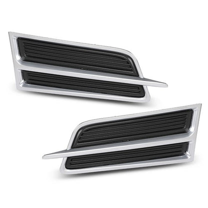 Solid Spare Fit For 2013-2015 Cadillac XTS Front Bumper Insert Fog Light Cover Left+Right