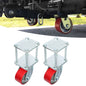 Solid Spare Hitch Mount Skid Wheel for RV Trailer 5th Wheel 2.5" or 3" Receivers Zinc-Plated