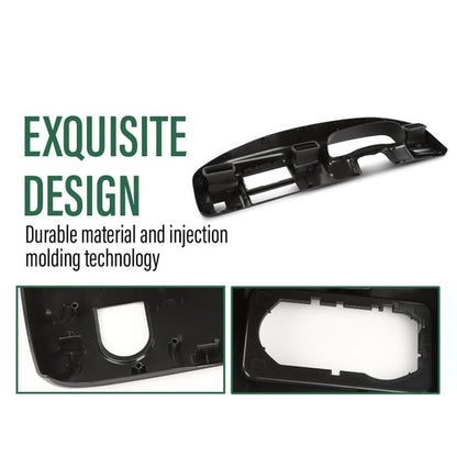 Solid Spare Fit For 1999-2004 Ford F-250 F-350 Dash Cluster Radio Bezel Trim Panel Black