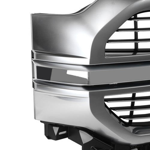 Satin Aluminum Front Bumper Grille Grill For 2021-2023 Ford F-150 F150 Limited