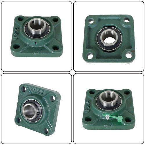 Solid Spare 4 PCS UCF205-16 Solid Base Pillow Block Flange Mounted Bearing 1" Bore 4 Bolt
