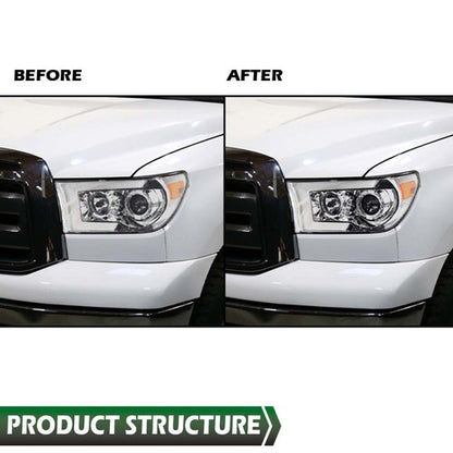Solid Spare Fit For 2007-2013 Toyota Tundra 2008-17 Sequoia Headlight Replacement Lens Smoke