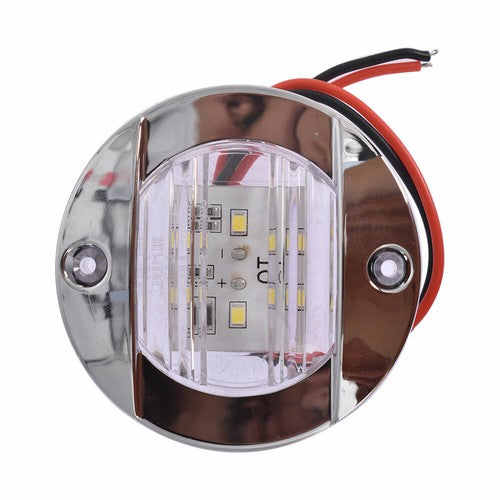 Solid Spare 2X Round 3" Marine Boat Stern Transom Lights White 6 LED Courtesy Cockpit Light