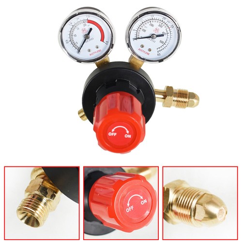 Solid Spare Oxygen CGA-540 Acetylene CGA-510 Regulators 2 PC Dual Welding Gas Gauges