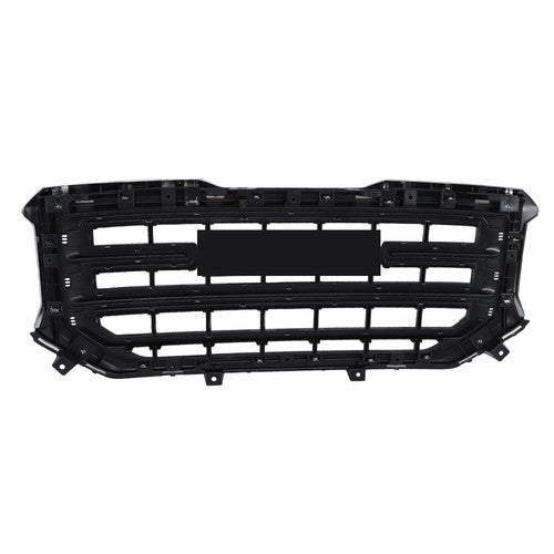 Solid Spare Front Bumper Upper Grille Chrome Plastic For GMC Sierra 1500 2016 2017 2018