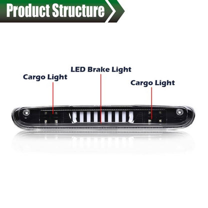 Solid Spare Fit For 07-14 Chevy Silverado GMC Sierra LED 3rd Brake Light Cargo Lamp