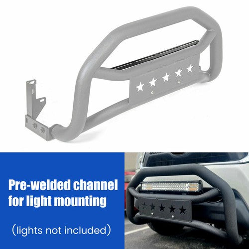 Solid Spare Front Bumper Grille Guard Bull Bar Push For Toyota Tacoma 2005-2015 2016-2023
