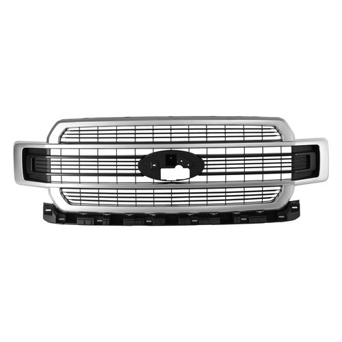 Brushed Stain Aluminum Front Upper Grille For Ford F-150 2018-2020 JL3Z-8200-RA