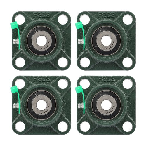 Solid Spare UCF201-8 1/2" Bore Pillow Block Flange Bearing 4 Bolt Solid Base (4PCS)