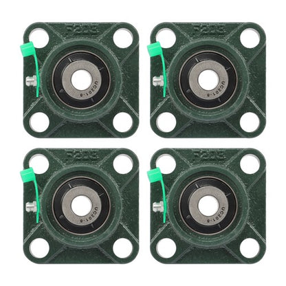 Solid Spare UCF201-8 1/2" Bore Pillow Block Flange Bearing 4 Bolt Solid Base (4PCS)