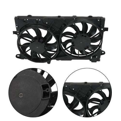 Solid Spare Fit For 2013-15 Chevy Malibu 2.0L 2.5L L4 Plastic Radiator Cooling Fan Assembly
