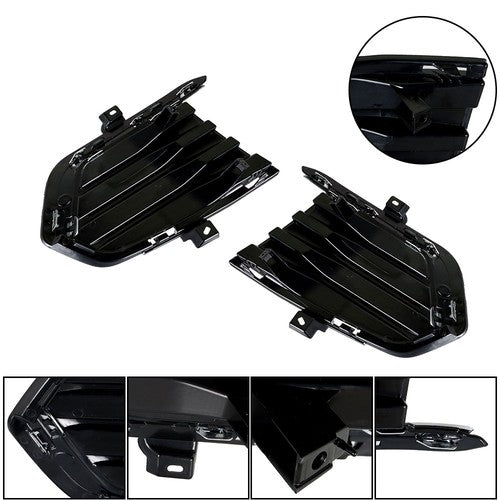 Solid Spare Fog Lamp Cover For Cadillac XT5 2017-2019 Black New Driver+Passenger Side Front