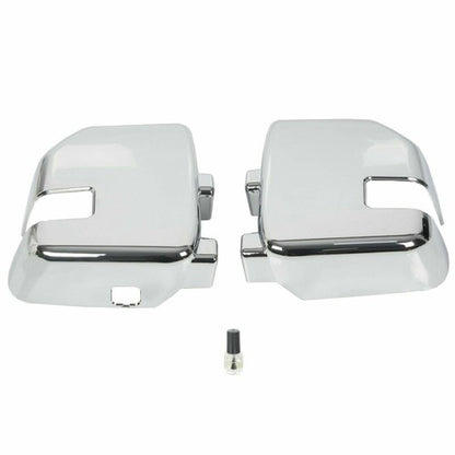 Solid Spare Full Chrome Mirror+ Handle Cover For Ford F250 F350/450/550 Super Duty 2017-2022