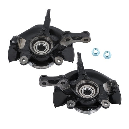 Solid Spare 2Pcs Front Steering Knuckle & Wheel Hub Bearing Assembly For Honda CR-V 2007-09