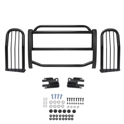 Solid Spare For 2006-2011 Hummer H3 Brush Grill Grille Guard in Black Brush Bumper