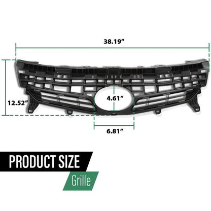 Solid Spare Front Bumper Grille Upper Grill Black Fit For 2012-2015 Toyota Prius/Plug-In