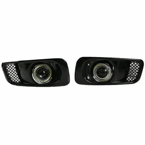 Fit 1999-2000 Honda Civic JDM Front GRILLE & LED Double colour Fog Lights Lamps