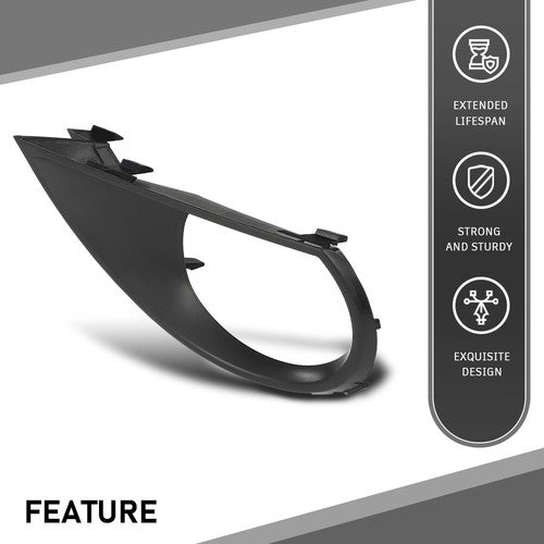 Solid Spare Fit For 2010-2015 Audi Q7 Front Bumper Fog Light Bezel Lamp Cover Left Side